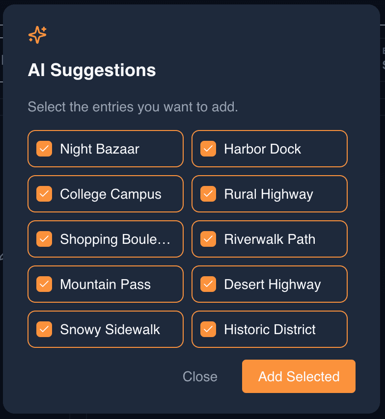 Entry List Generator